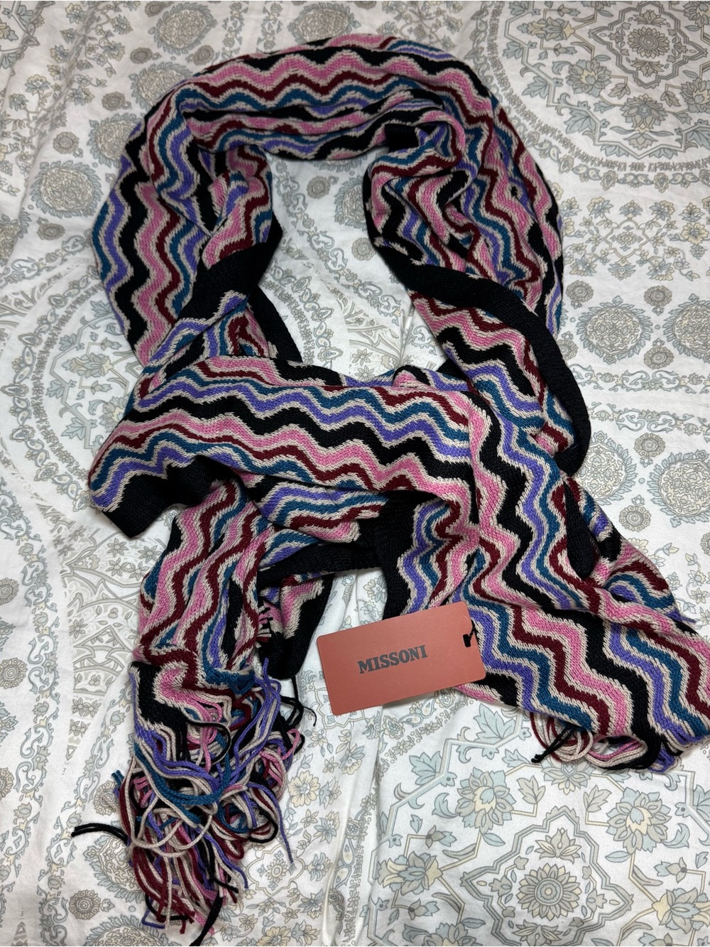 NWT Missoni Made in Italy Wool Chevron Scarf